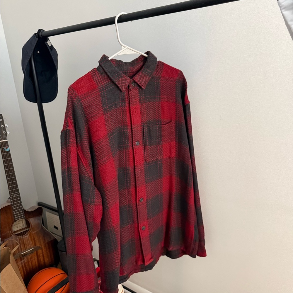 Abercrombie Soft A&F Textured Button Up - size XL